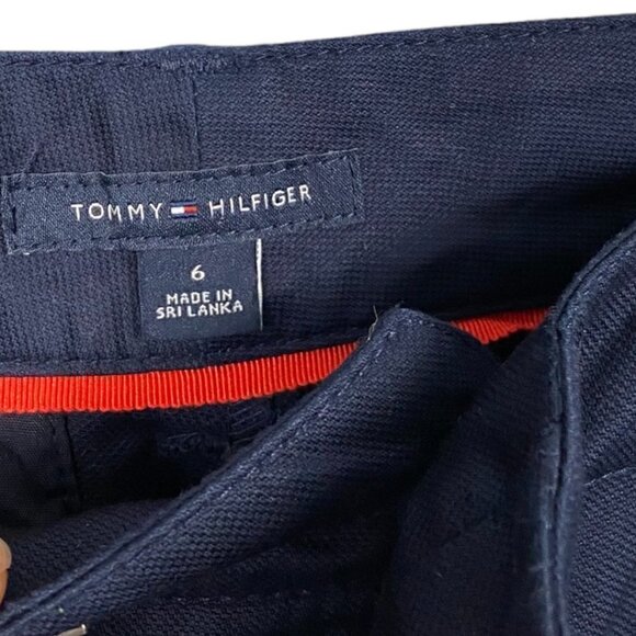 Tommy Hilfiger Navy Blue Nautical Cotton Blend Trousers Size 6 - Picture 4 of 7
